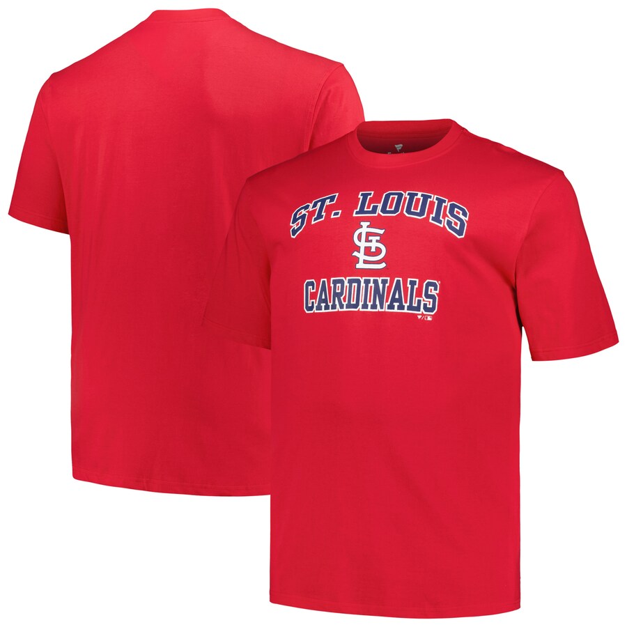Men's St. Louis Cardinals Profile Red Big & Tall Heart & Soul T-Shirt - Puhuasuan