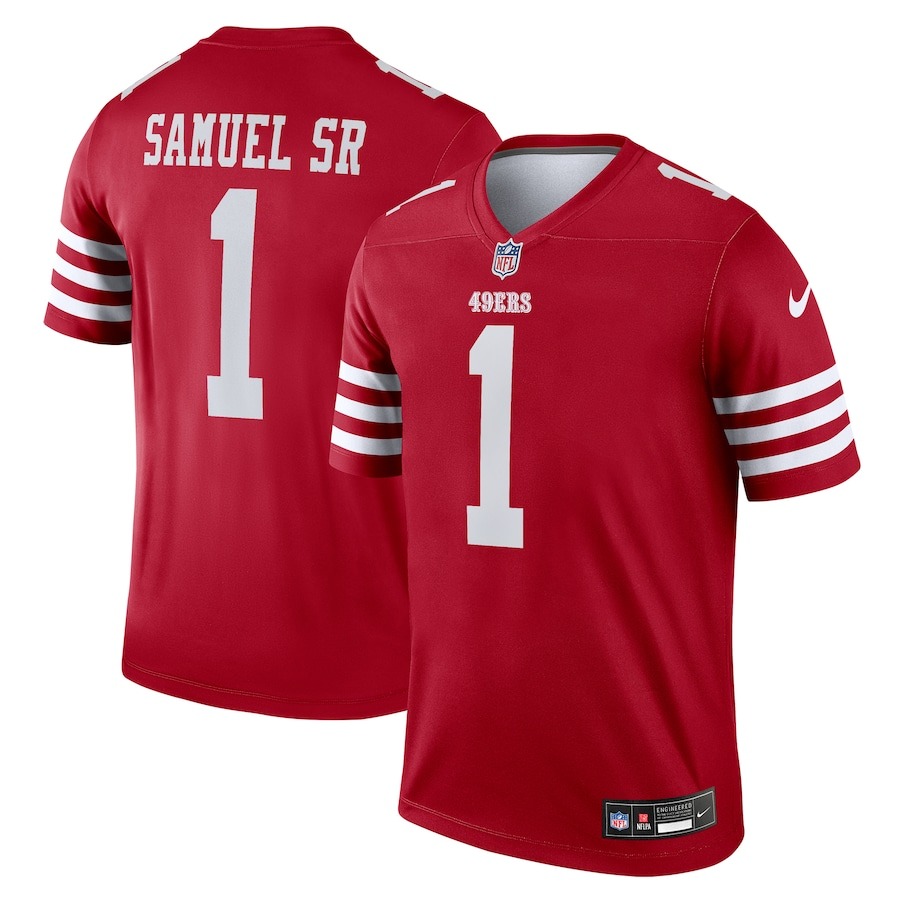 Men's San Francisco 49ers Deebo Samuel Sr Nike Scarlet Team Legend Player Performance Top - Puhuasuan