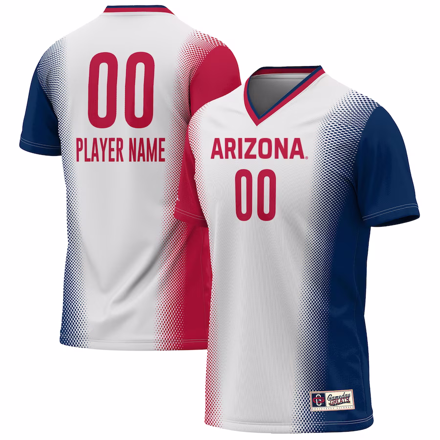 Arizona Wildcats GameDay Greats Unisex Pick-A-Player NIL Lightweight Soccer Jersey - White - Puhuasuan