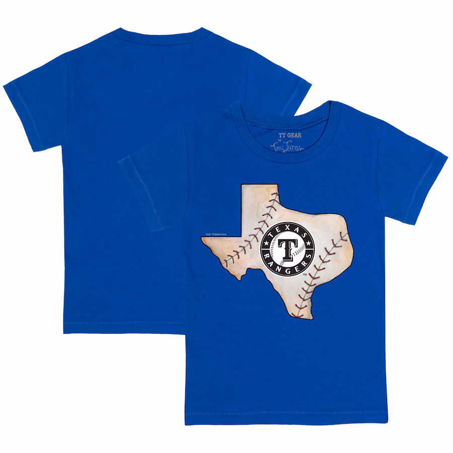 Youth Texas Rangers Tiny Turnip Royal State Outline T-Shirt - Puhuasuan