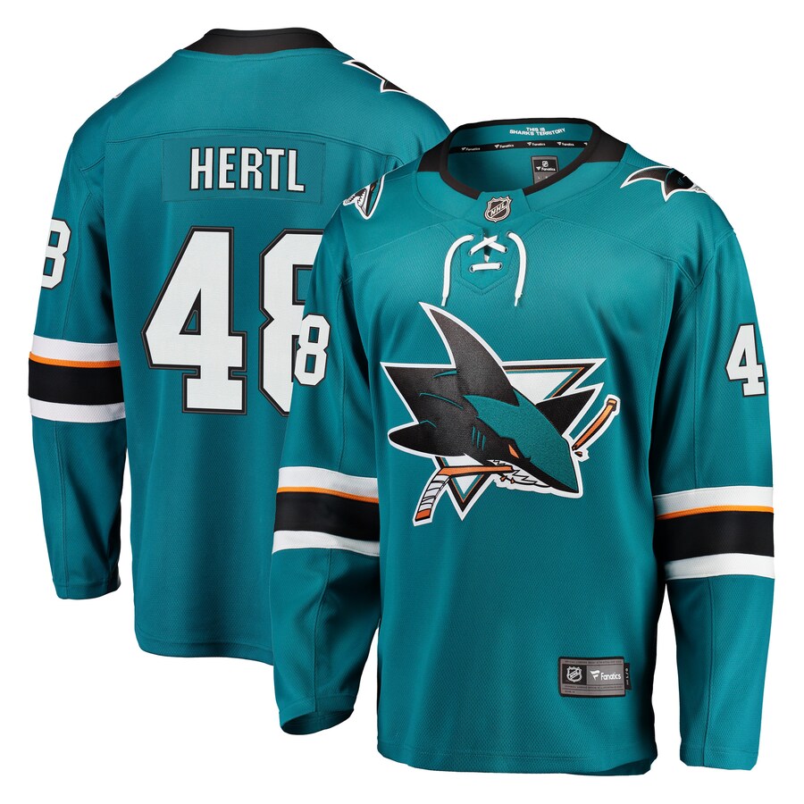 Men's San Jose Sharks Tomas Hertl Fanatics Branded Teal Breakaway Jersey - Puhuasuan