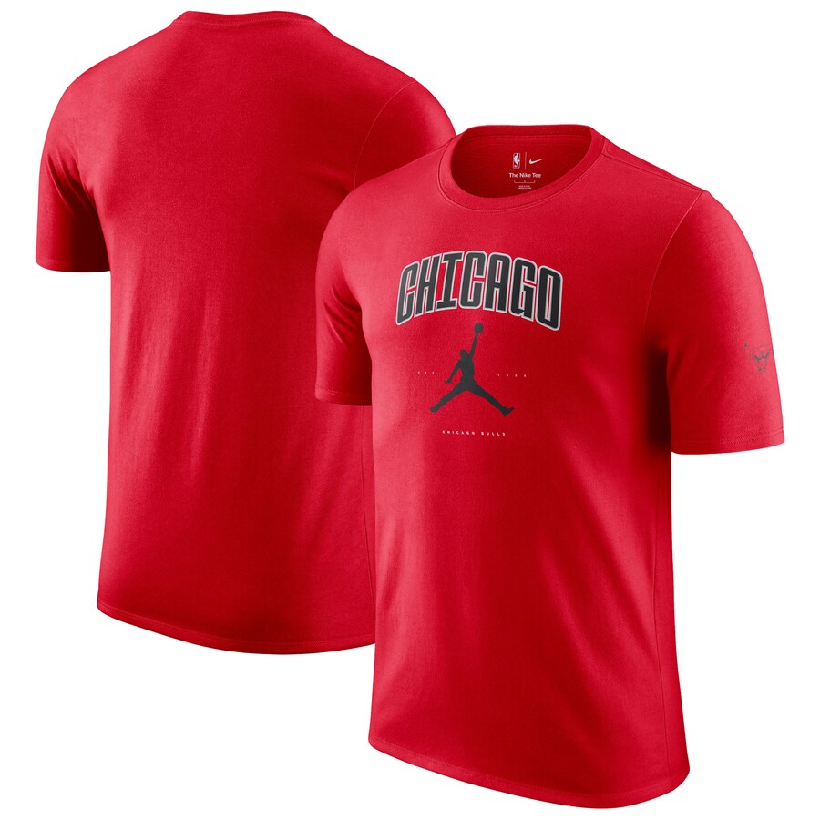 Unisex Chicago Bulls Jordan Brand Red Essential Cities T-Shirt - Puhuasuan