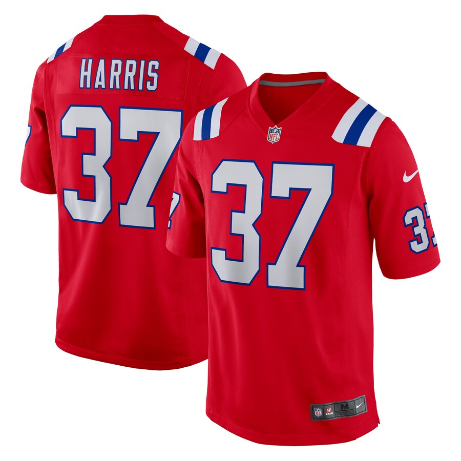 Men's New England Patriots Damien Harris Nike Red Alternate Game Jersey - Puhuasuan