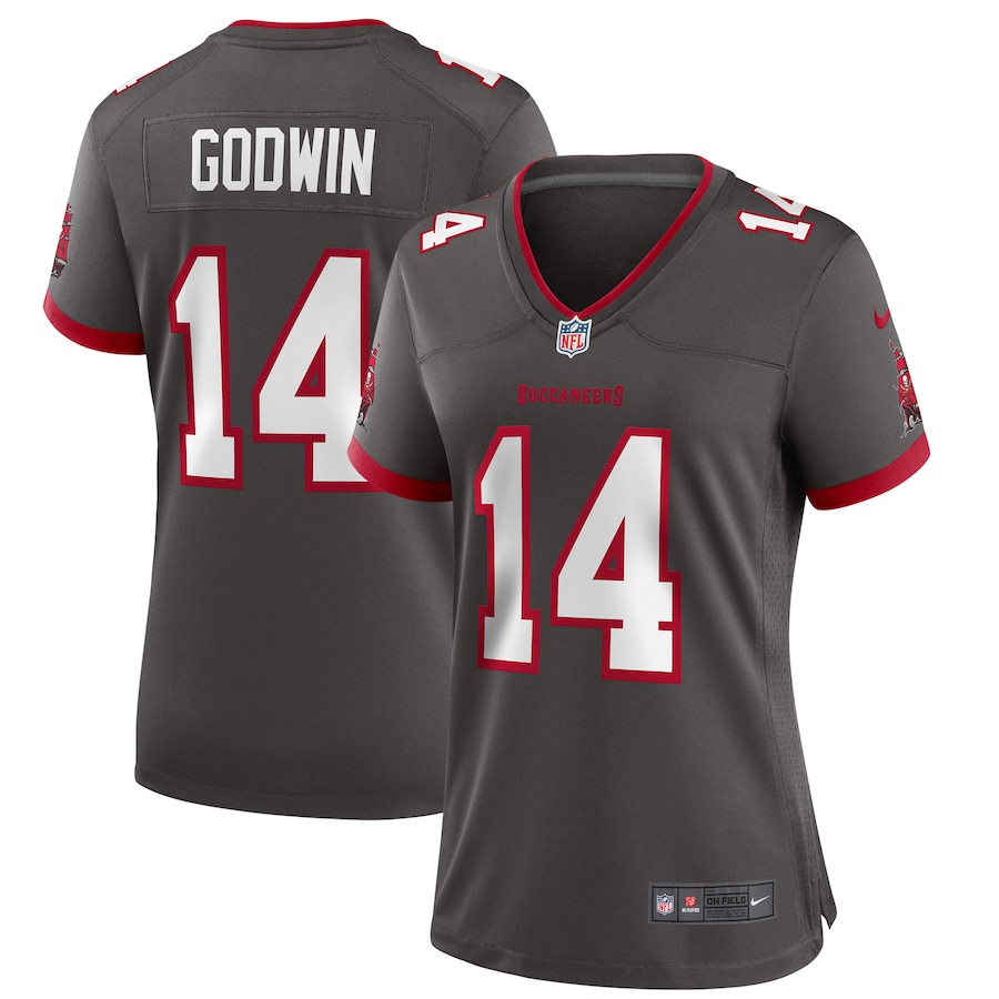 Women's Tampa Bay Buccaneers Chris Godwin Nike Pewter Alternate Game Jersey - Puhuasuan