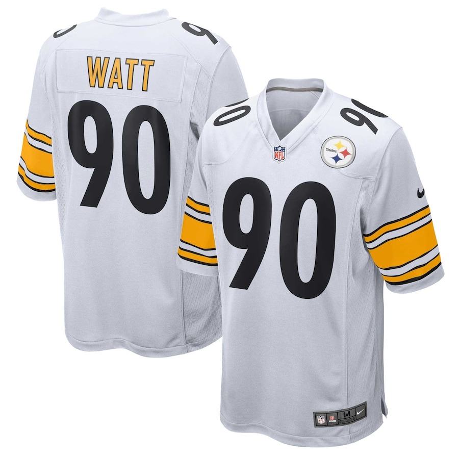 Men's Pittsburgh Steelers T.J. Watt Nike White Game Jersey - Puhuasuan