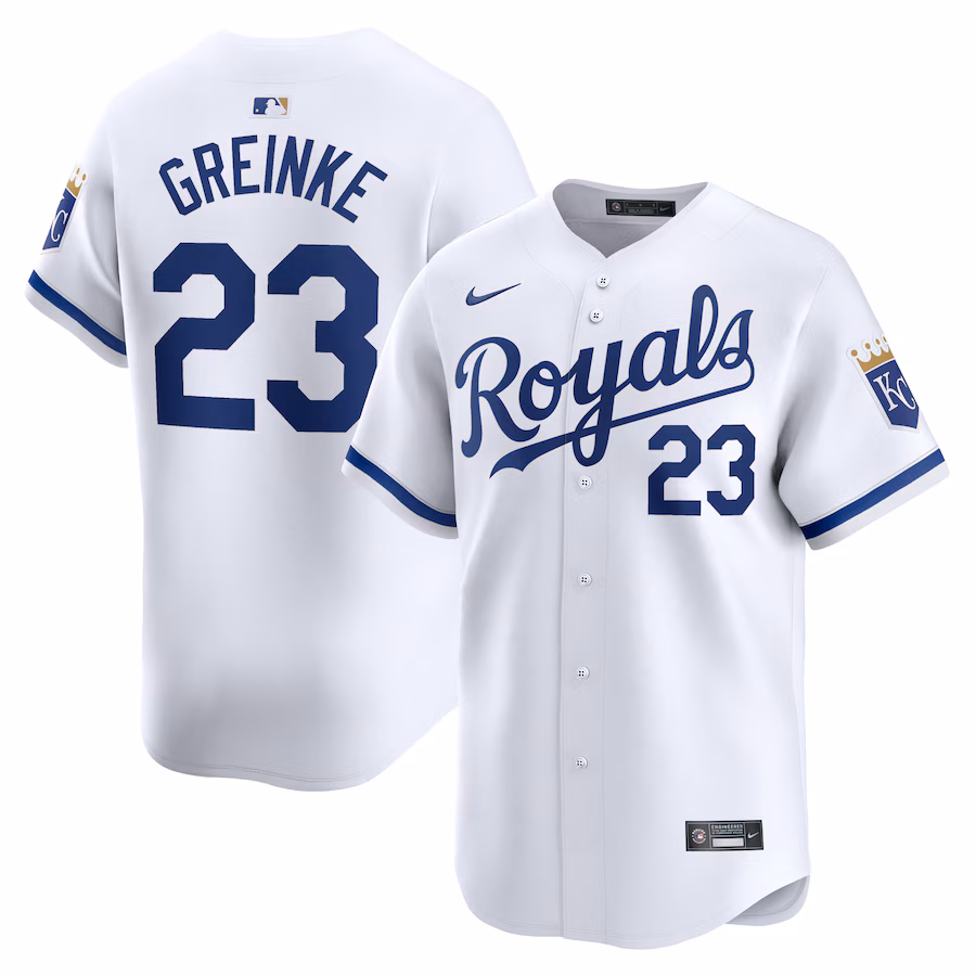 Men's Kansas City Royals Zack Greinke Nike White Home Limited Player Jersey - Puhuasuan