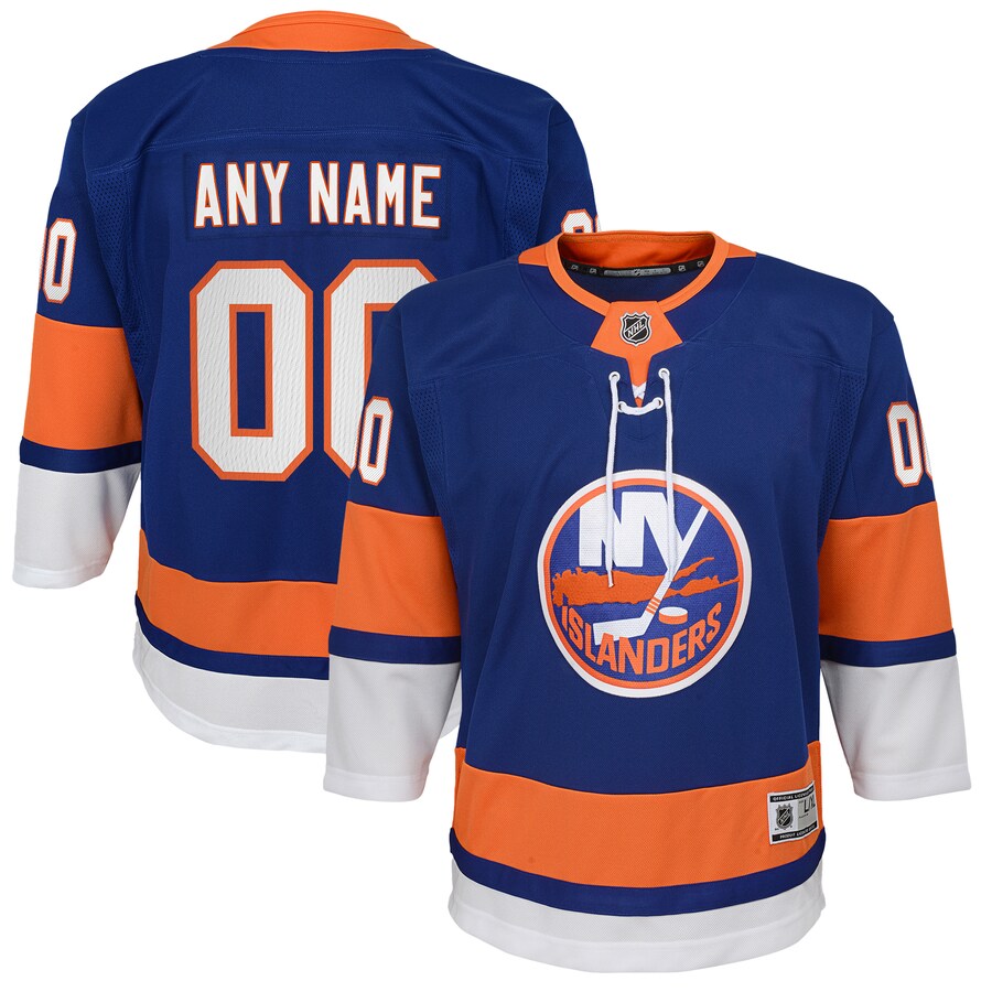 Youth New York Islanders Blue Home Premier Custom Jersey - Puhuasuan