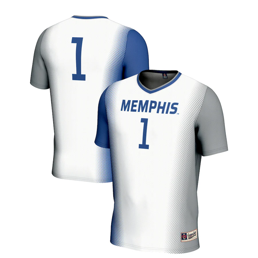 Youth GameDay Greats White #1 Memphis Tigers  Lightweight Women's Soccer Jersey - Puhuasuan