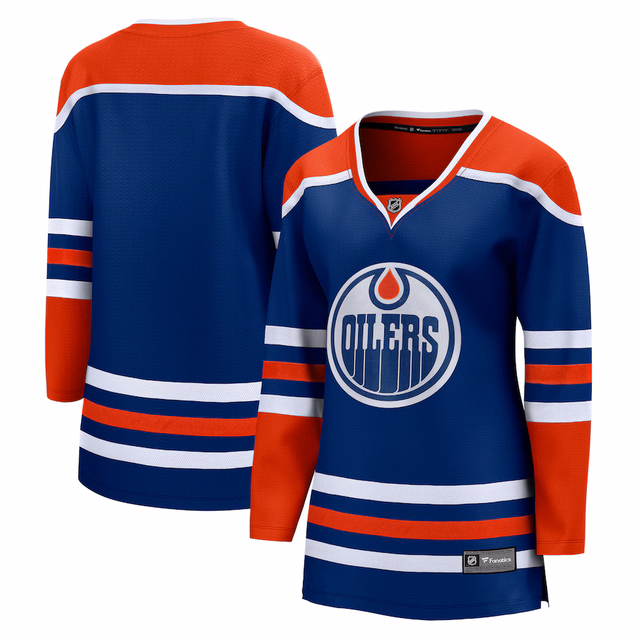 Women's Edmonton Oilers Fanatics Royal Home Breakaway Blank Jersey - Puhuasuan