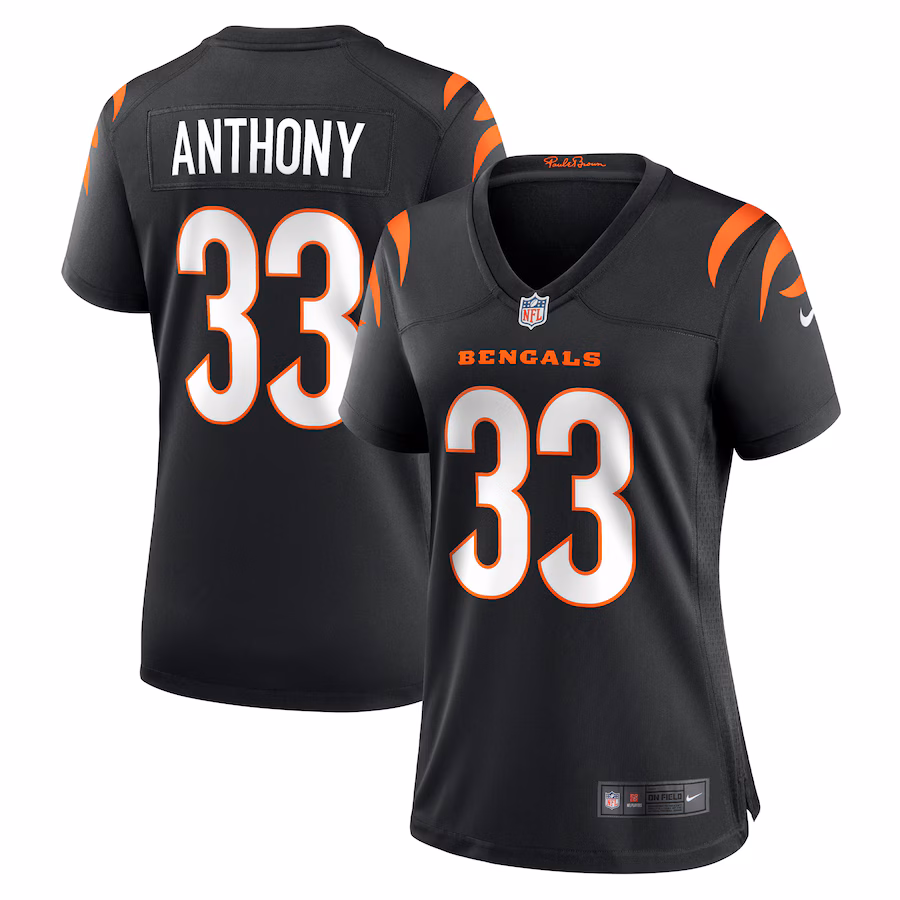 Women's Cincinnati Bengals Daijahn Anthony Nike Black Game Jersey - Puhuasuan