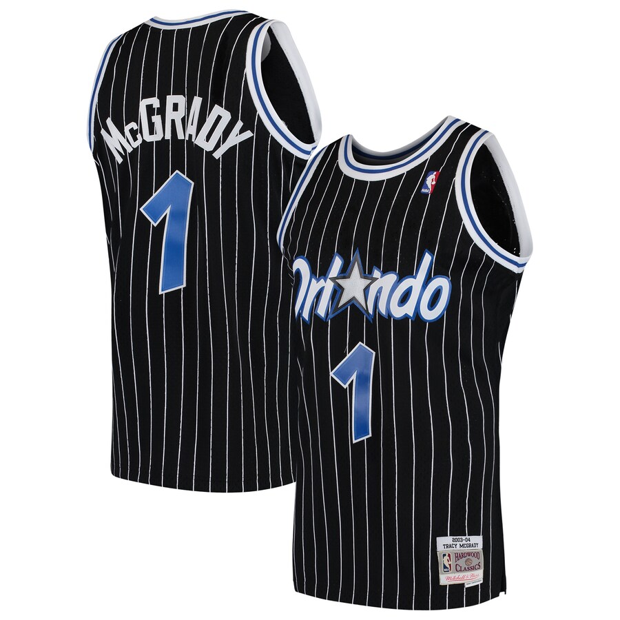 Men's Orlando Magic Tracy McGrady Mitchell & Ness Black Hardwood Classics Swingman Jersey - Puhuasuan