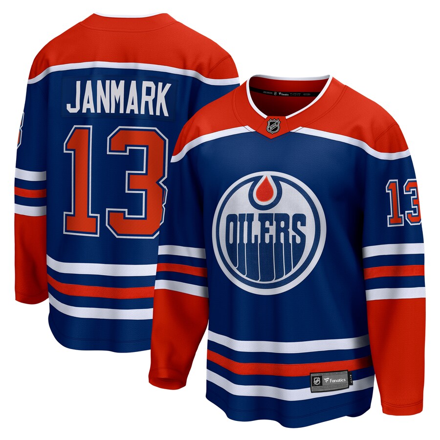 Men's Edmonton Oilers Mattias Janmark Fanatics Branded Royal Home Breakaway Jersey - Puhuasuan