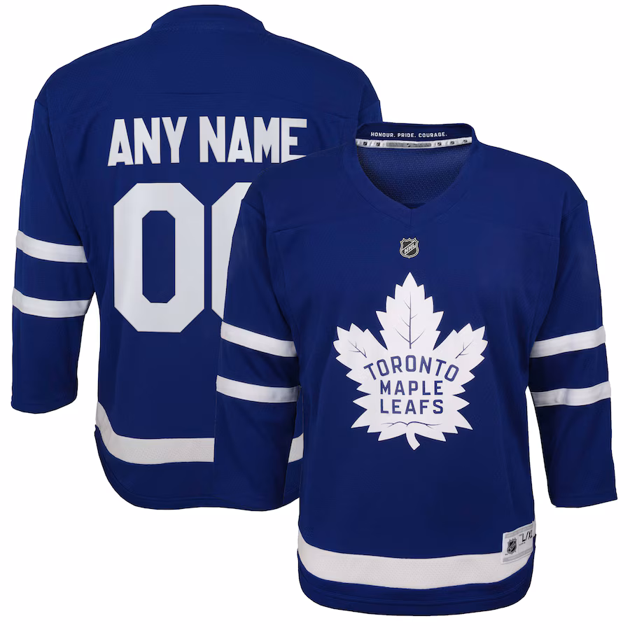 Youth Toronto Maple Leafs Blue Home Replica Custom Jersey - Puhuasuan