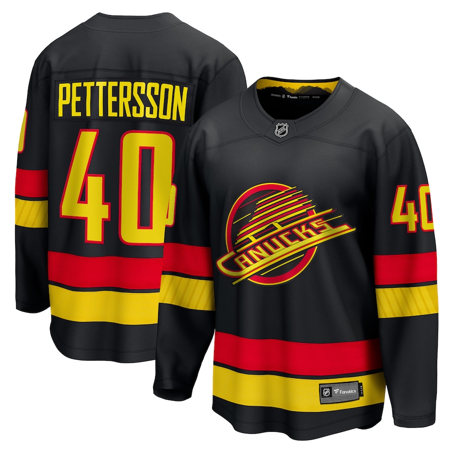 Men's Vancouver Canucks Elias Pettersson Fanatics Black Alternate - 2022/23 Premier Breakaway Player Jersey - Puhuasuan