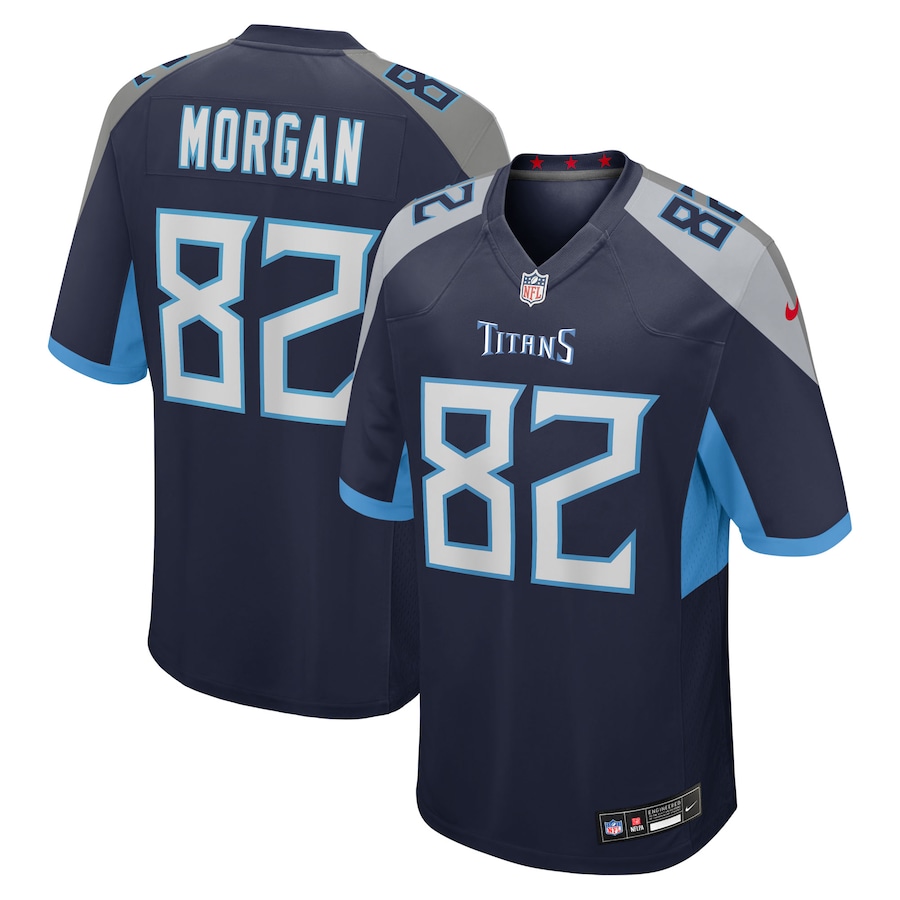 Men's Tennessee Titans Stanley Morgan Nike Navy Team Game Jersey - Puhuasuan