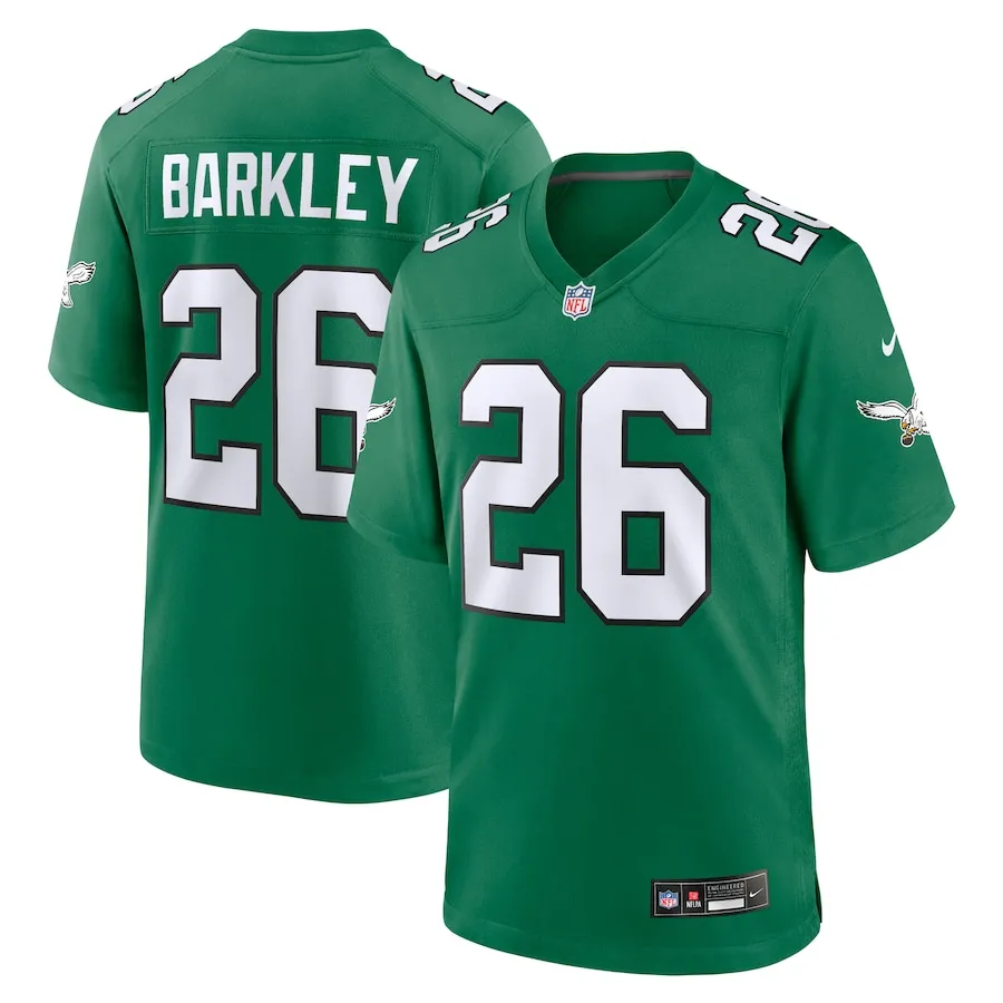 Men's Philadelphia Eagles Saquon Barkley Nike  Kelly Green Alternate Game Jersey - Puhuasuan