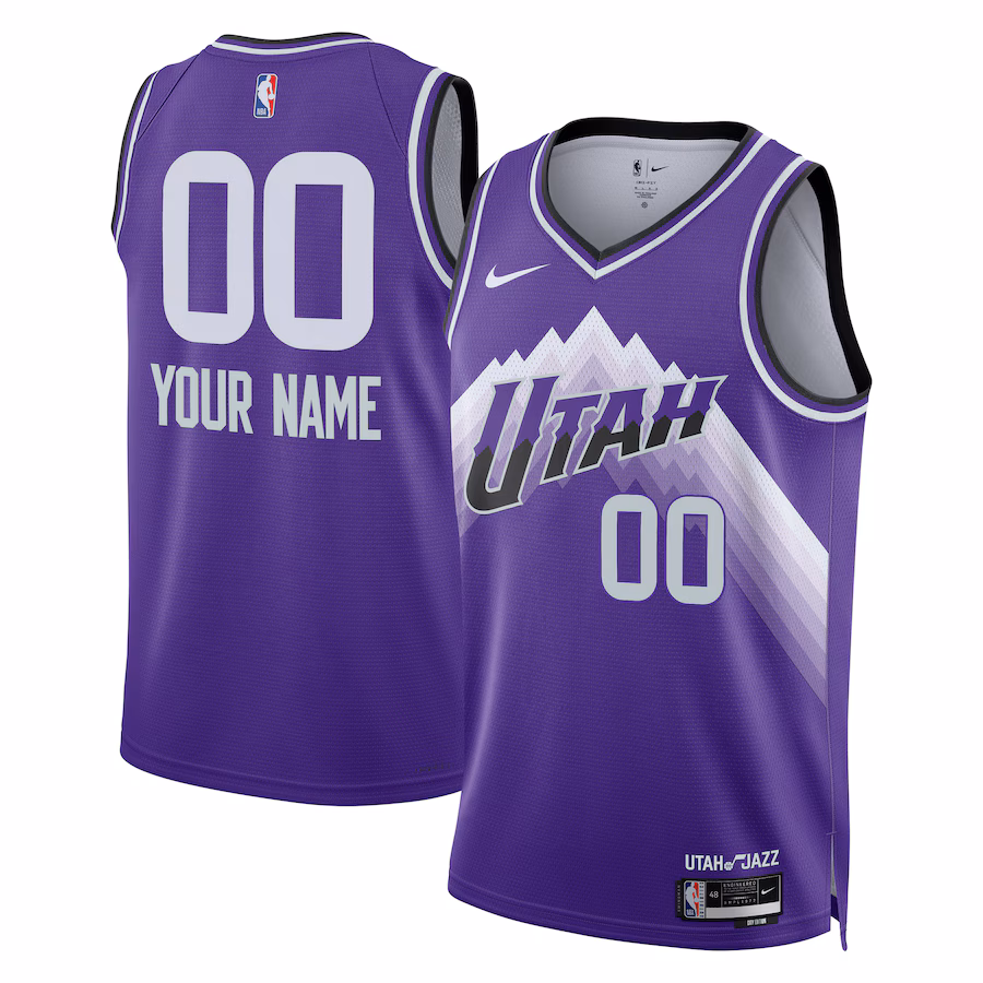 Unisex Utah Jazz  Nike Purple 2023/24 Custom Swingman Jersey - City Edition - Puhuasuan