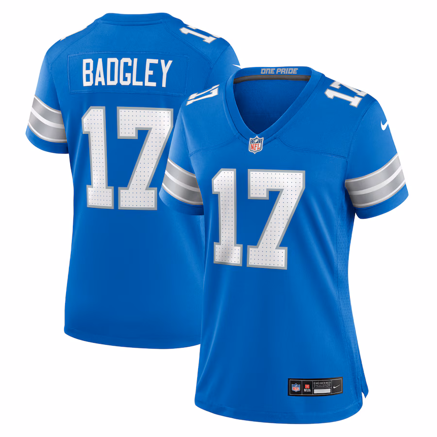 Women's Detroit Lions Michael Badgley Nike Blue Team Game Jersey - Puhuasuan