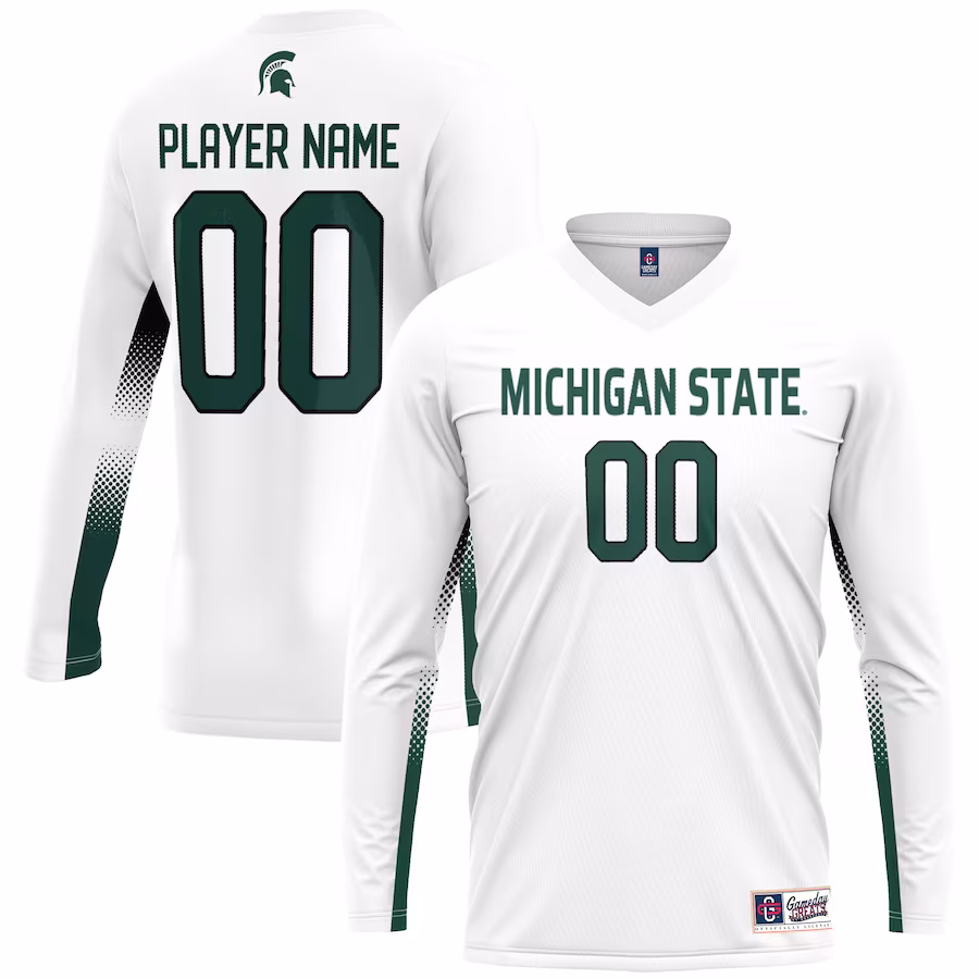 Michigan State Spartans GameDay Greats Unisex Adult NIL Lightweight Volleyball Jersey - White - Puhuasuan