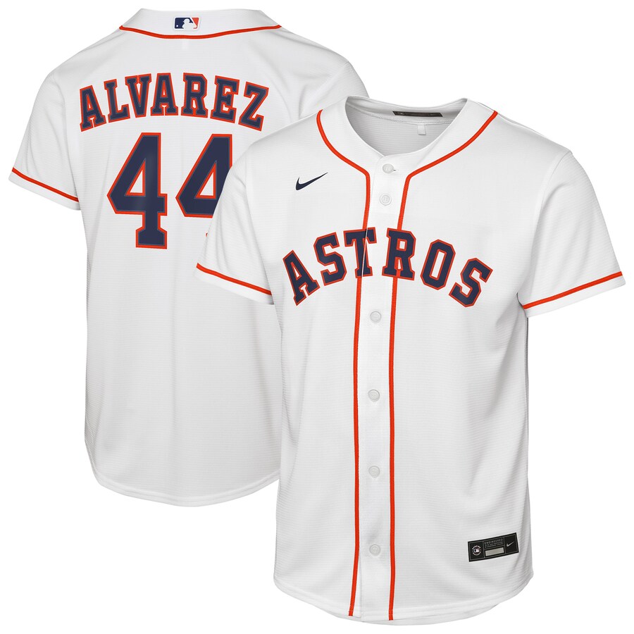 Youth Houston Astros Yordan Alvarez Nike White Home Replica Player Jersey - Puhuasuan