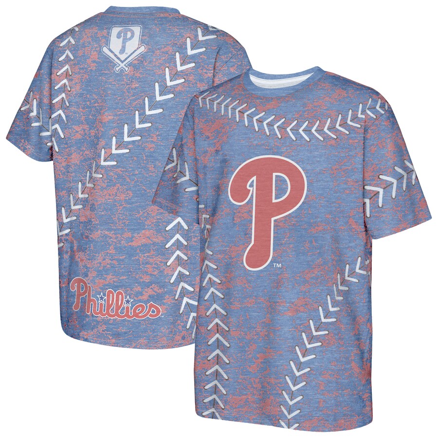 Youth Philadelphia Phillies Royal Slide Score Bold T-Shirt - Puhuasuan