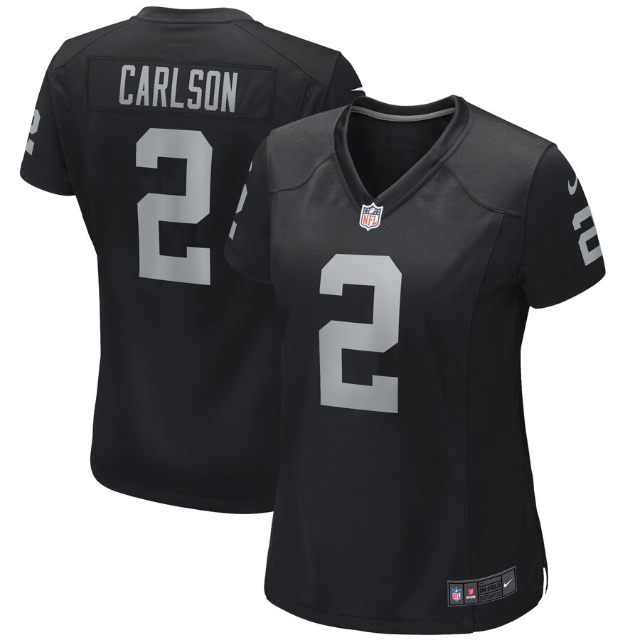 Women's Las Vegas Raiders Daniel Carlson Nike Black Player Game Jersey - Puhuasuan