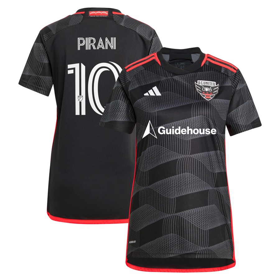 Women's D.C. United Gabriel Pirani adidas Black 2024 The Icon Kit Replica Player Jersey - Puhuasuan