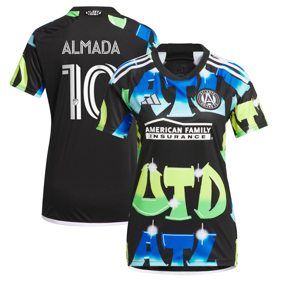 Women's Atlanta United FC Thiago Almada adidas Black 2023 The 404 Replica Player Jersey - Puhuasuan