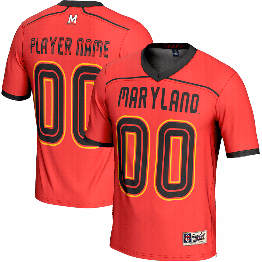 Maryland Terrapins GameDay Greats Youth NIL Pick-A-Player Lightweight Men's Lacrosse Jersey - Red - Puhuasuan