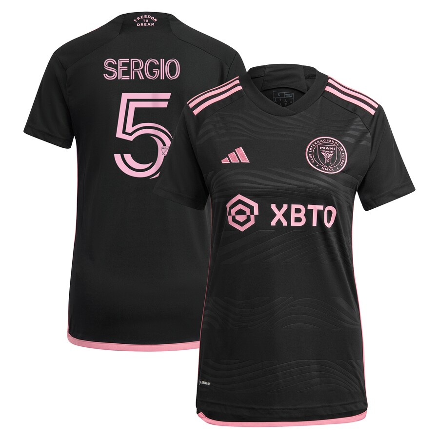 Women's Inter Miami CF Sergio Busquets adidas Black 2023 La Noche Replica Player Jersey - Puhuasuan