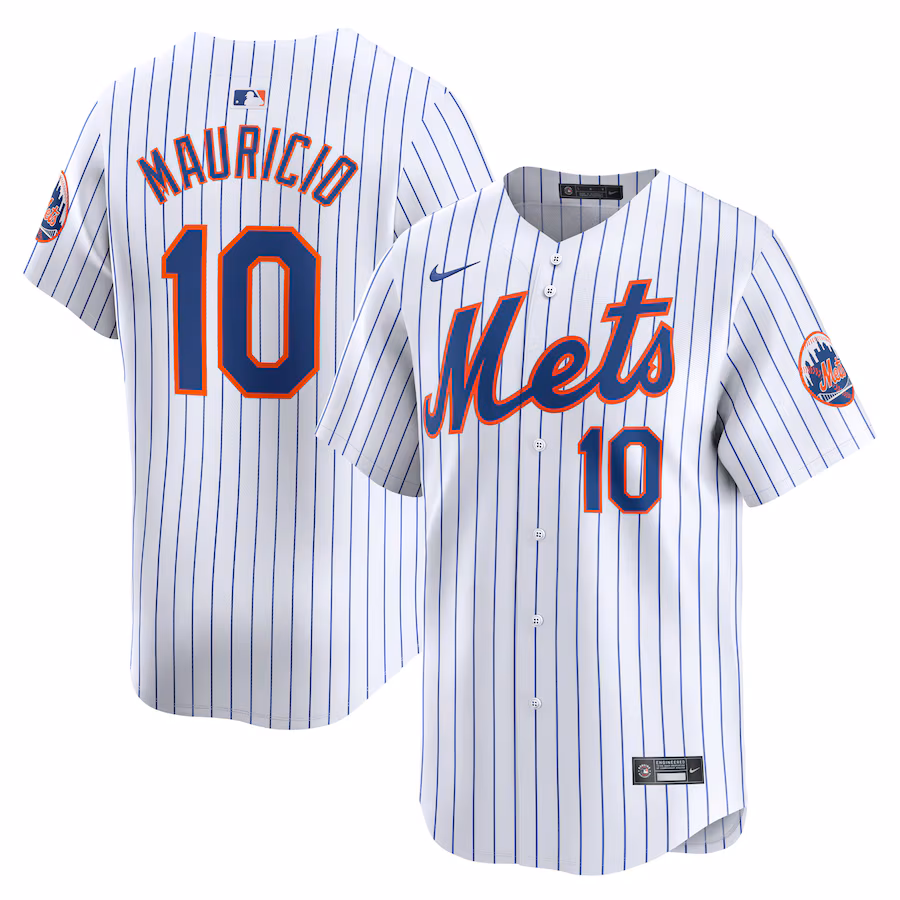 Men's New York Mets Ronny Mauricio Nike White Home Limited Player Jersey - Puhuasuan