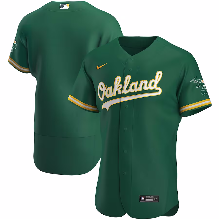 Men's Oakland Athletics Nike Kelly Green Authentic Team Jersey - Puhuasuan