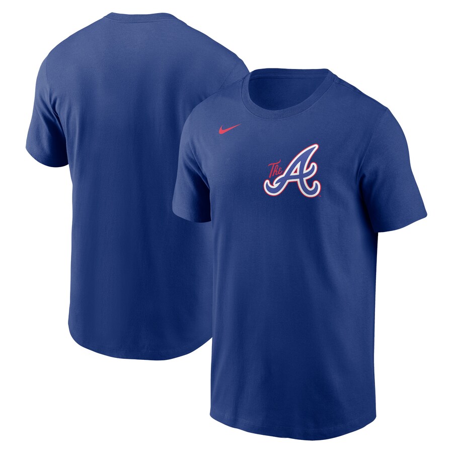Men's Atlanta Braves Nike Royal City Connect Wordmark T-Shirt - Puhuasuan