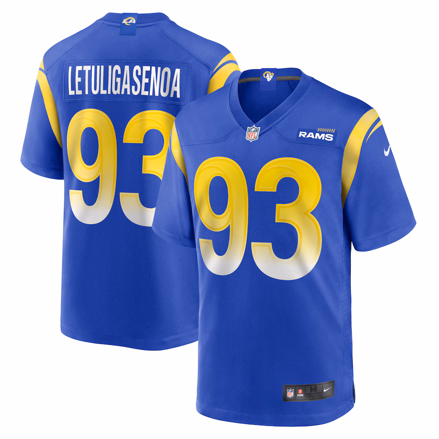 Men's Los Angeles Rams Tuli Letuligasenoa Nike  Royal Game Jersey - Puhuasuan
