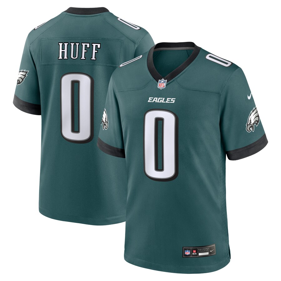 Men's Philadelphia Eagles Bryce Huff Nike Midnight Green Team Game Jersey - Puhuasuan