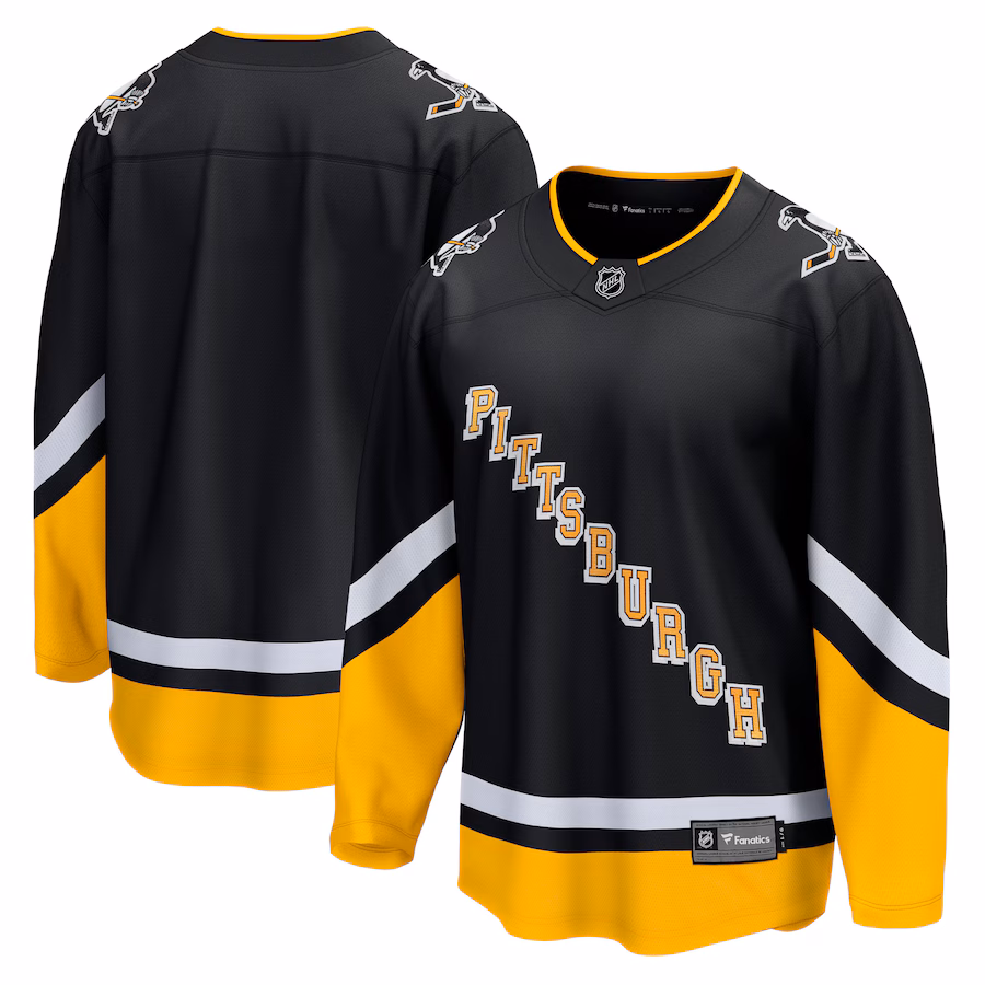 Men's Pittsburgh Penguins Fanatics Black Alternate Premier Breakaway Jersey - Puhuasuan