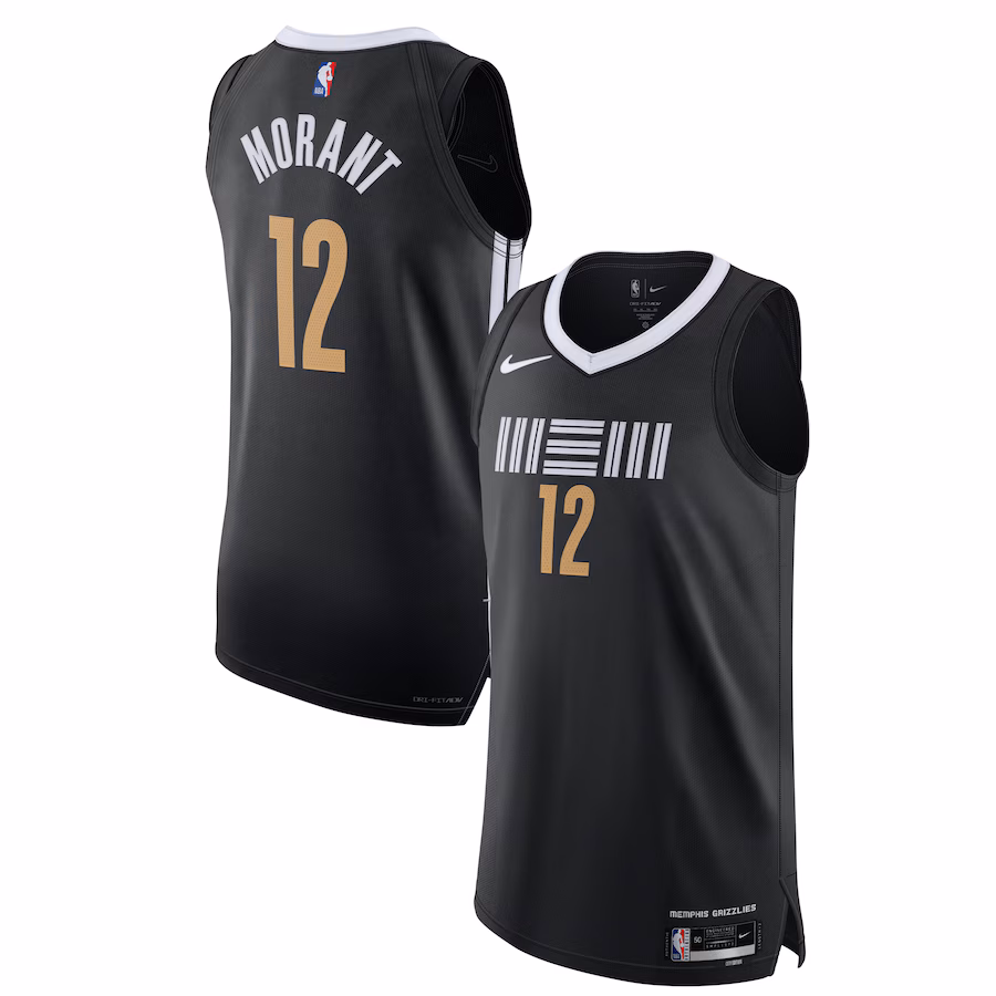 Men's Memphis Grizzlies Ja Morant Nike Black  Authentic Jersey - City Edition - Puhuasuan