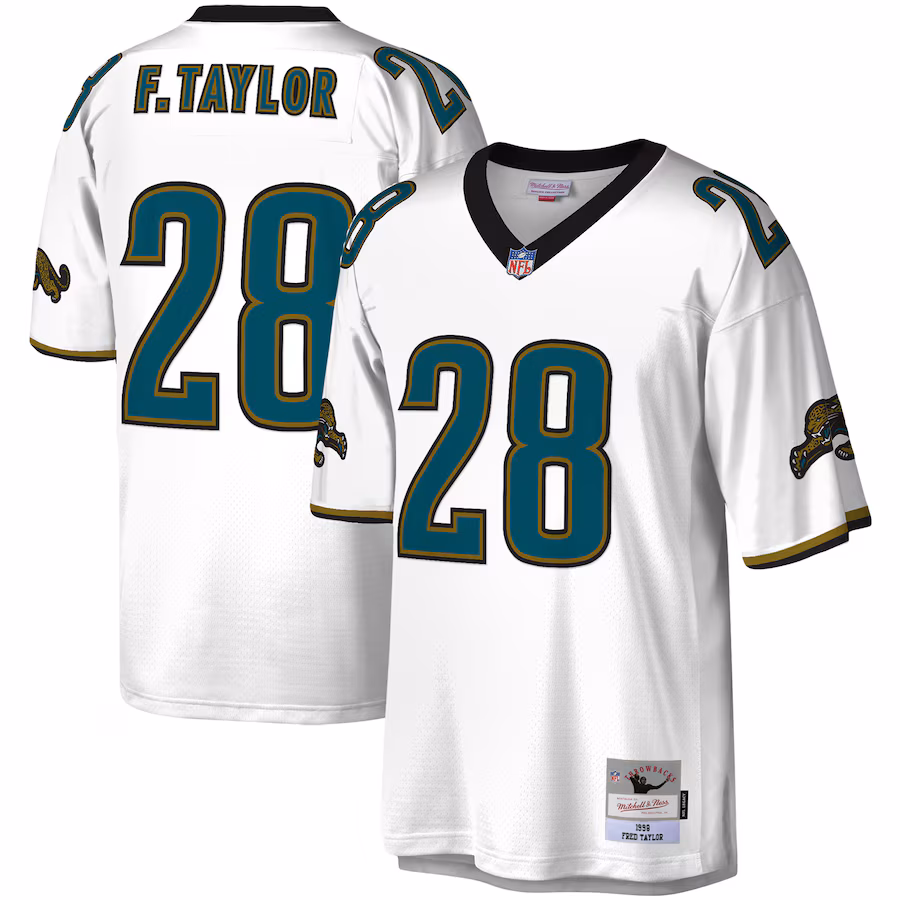 Men's Jacksonville Jaguars Fred Taylor Mitchell & Ness White Legacy Replica Jersey - Puhuasuan