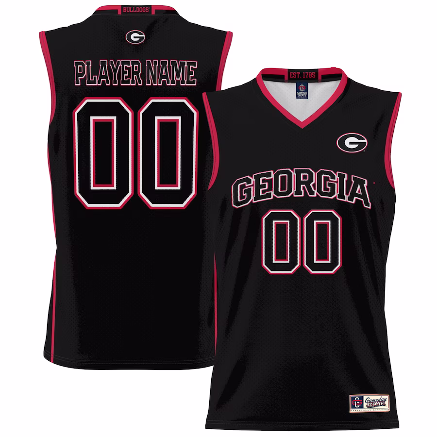 Georgia Bulldogs GameDay Greats NIL Pick-A-Player Lightweight Basketball Blackout Jersey - Black - Puhuasuan