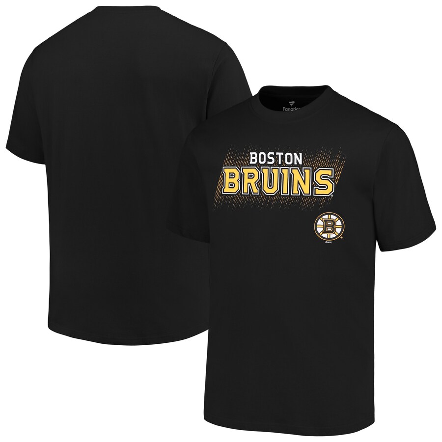 Men's Boston Bruins Fanatics Black Big & Tall Wordmark T-Shirt - Puhuasuan