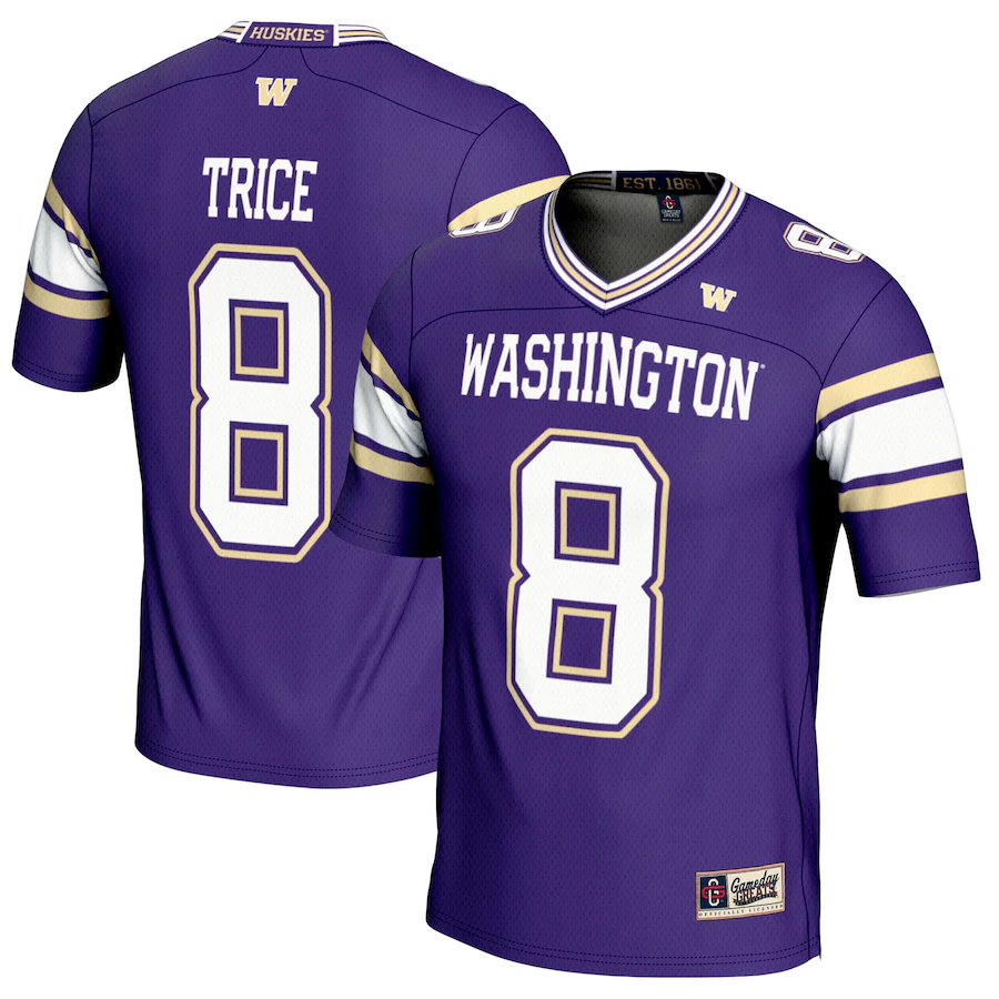 Bralen Trice Washington Huskies GameDay Greats Youth NIL Player Football Jersey - Purple - Puhuasuan