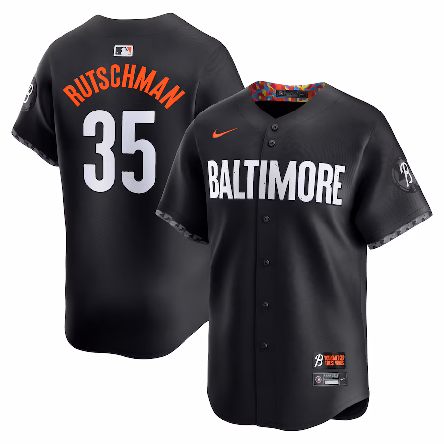 Men's Baltimore Orioles Adley Rutschman Nike Black City Connect Limited Player Jersey - Puhuasuan