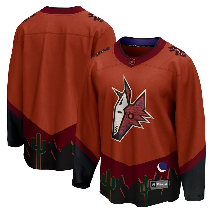 Men's Arizona Coyotes Fanatics Branded Burnt Orange Special Edition 2.0 Breakaway Blank Jersey - Puhuasuan