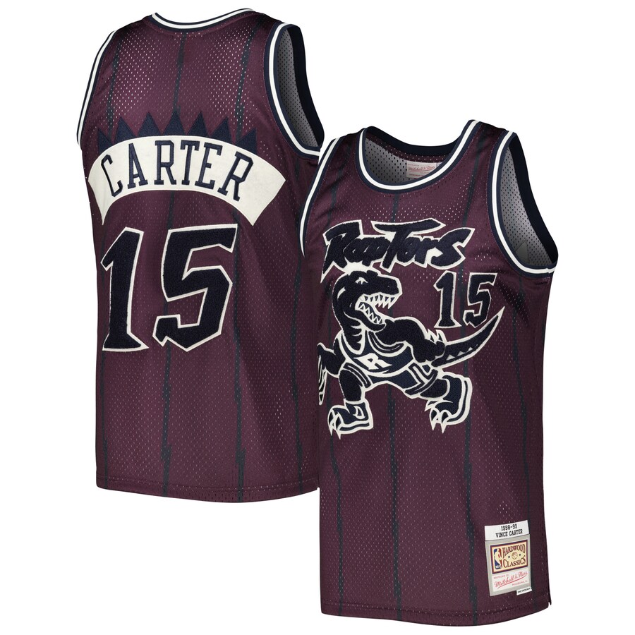 Men's Toronto Raptors Vince Carter Mitchell & Ness Purple Hardwood Classics Off-Court Swingman Jersey - Puhuasuan
