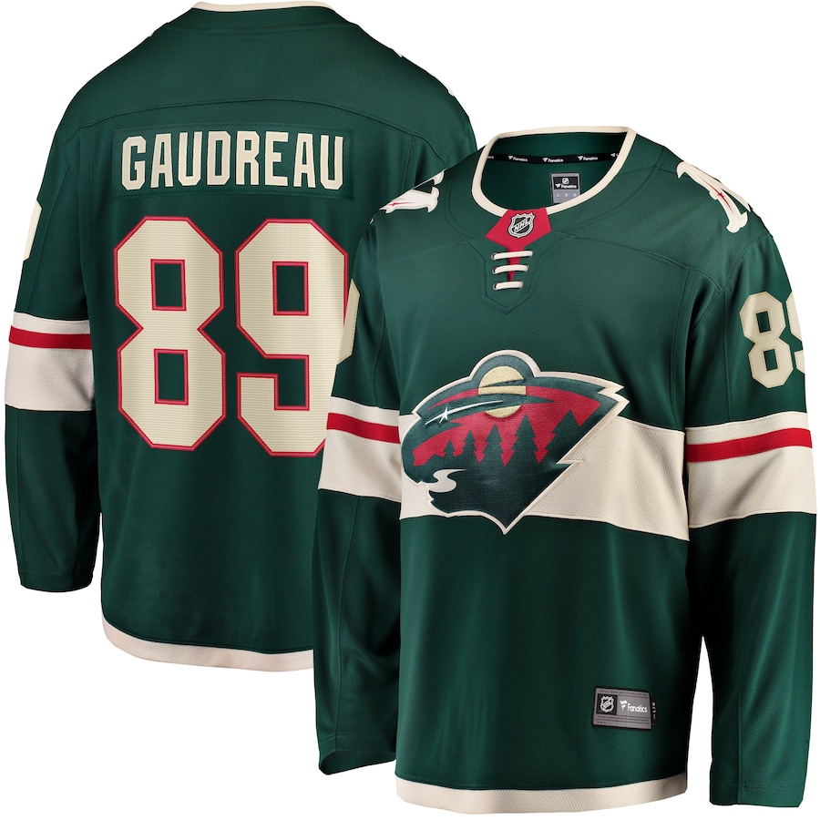 Men's Minnesota Wild Frederick Gaudreau Fanatics Green Home Breakaway Player Jersey - Puhuasuan