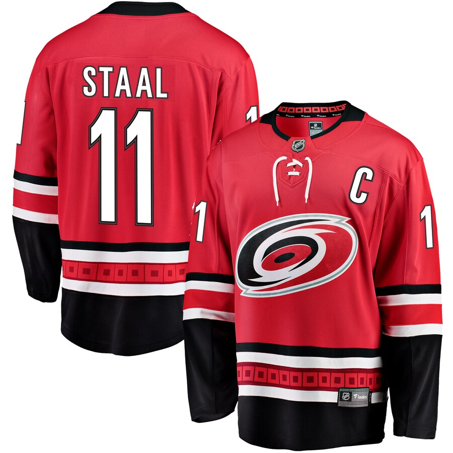 Men's Carolina Hurricanes Jordan Staal Fanatics Branded Red Alternate Breakaway Jersey - Puhuasuan