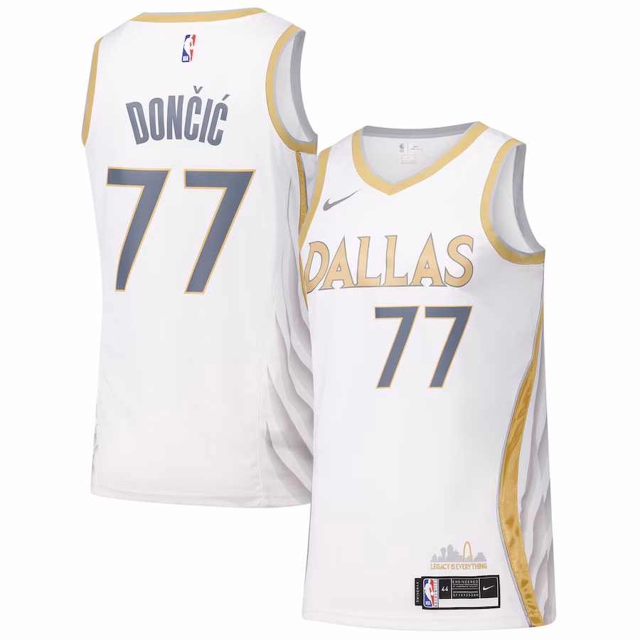 Men's Dallas Mavericks Nike White Swingman Player Jersey - City Edition - Puhuasuan