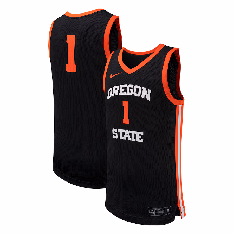 Unisex Nike #1 Black Oregon State Beavers Team Replica Basketball Jersey - Puhuasuan