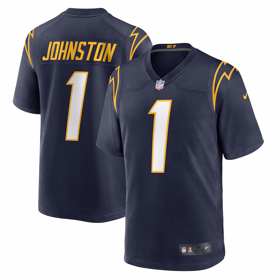 Men's Los Angeles Chargers Quentin Johnston Nike Navy Alternate Game Jersey - Puhuasuan