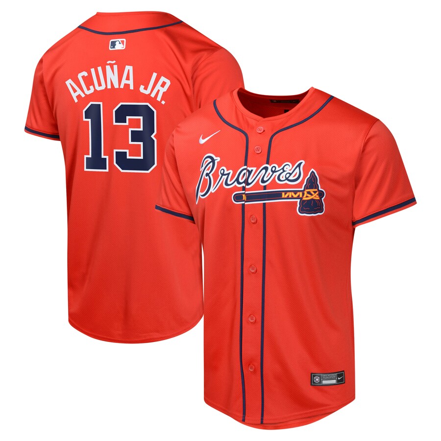 Youth Atlanta Braves Ronald Acuña Jr. Nike Red Alternate Limited Player Jersey - Puhuasuan